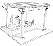 Load image into Gallery viewer, Pergola Kit - Freestanding - 10' x 10'