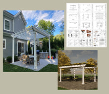 Load image into Gallery viewer, Architectural Plans - Freestanding Pergola - 12&#39; x 16&#39;
