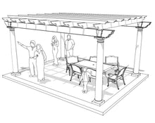 Load image into Gallery viewer, Pergola Kit - Freestanding - 12&#39; x 16&#39;

